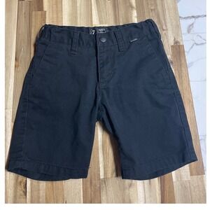 Hurley Boys Black‎ Chino Walk Shorts Size 7 Adjustable Waist School Uniform